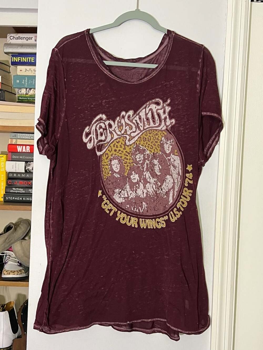 Aerosmith 'Get Your Wings' 1974 U.S. Tour Graphic Boyfriend T-Shirt